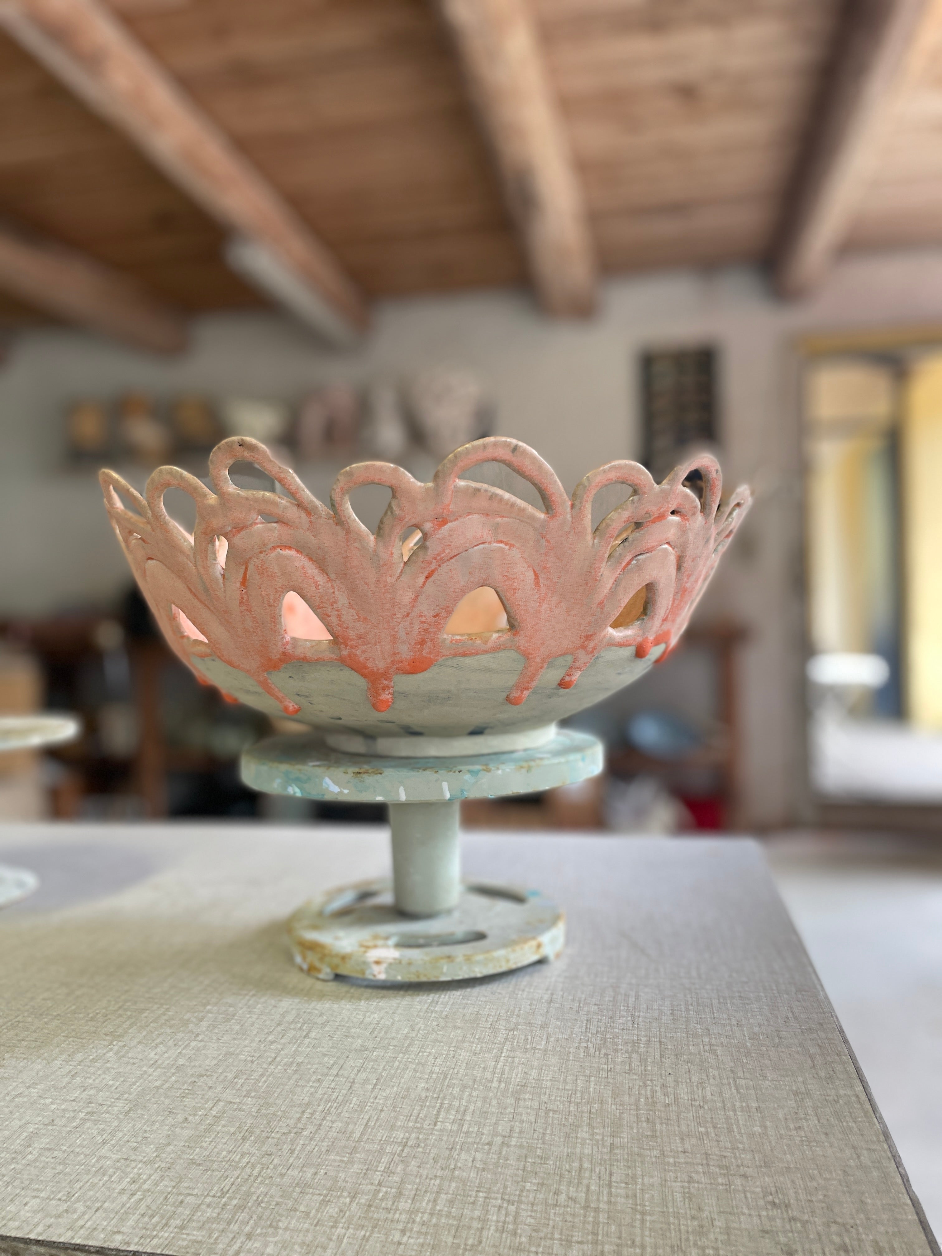Big Bowl #3 Drippy Pink