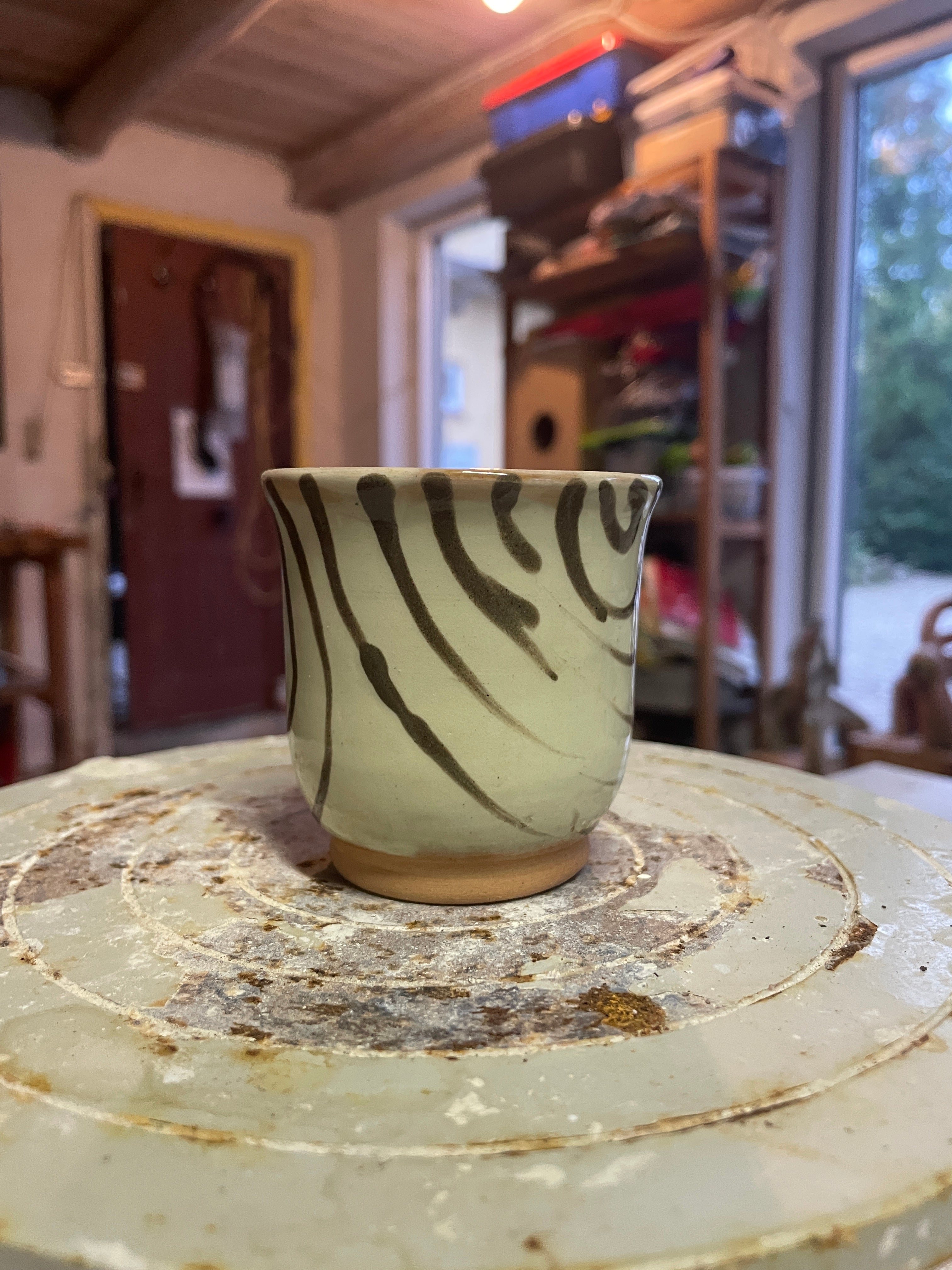 Brown Stripes Coffee/tea Cup