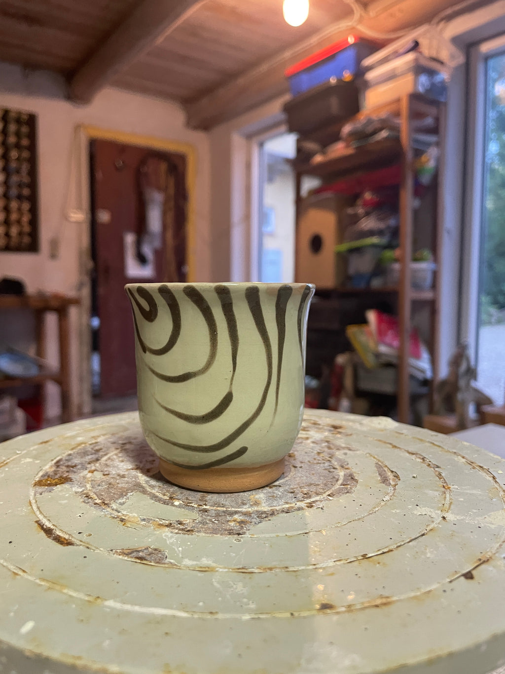 Brown Stripes Coffee/tea Cup