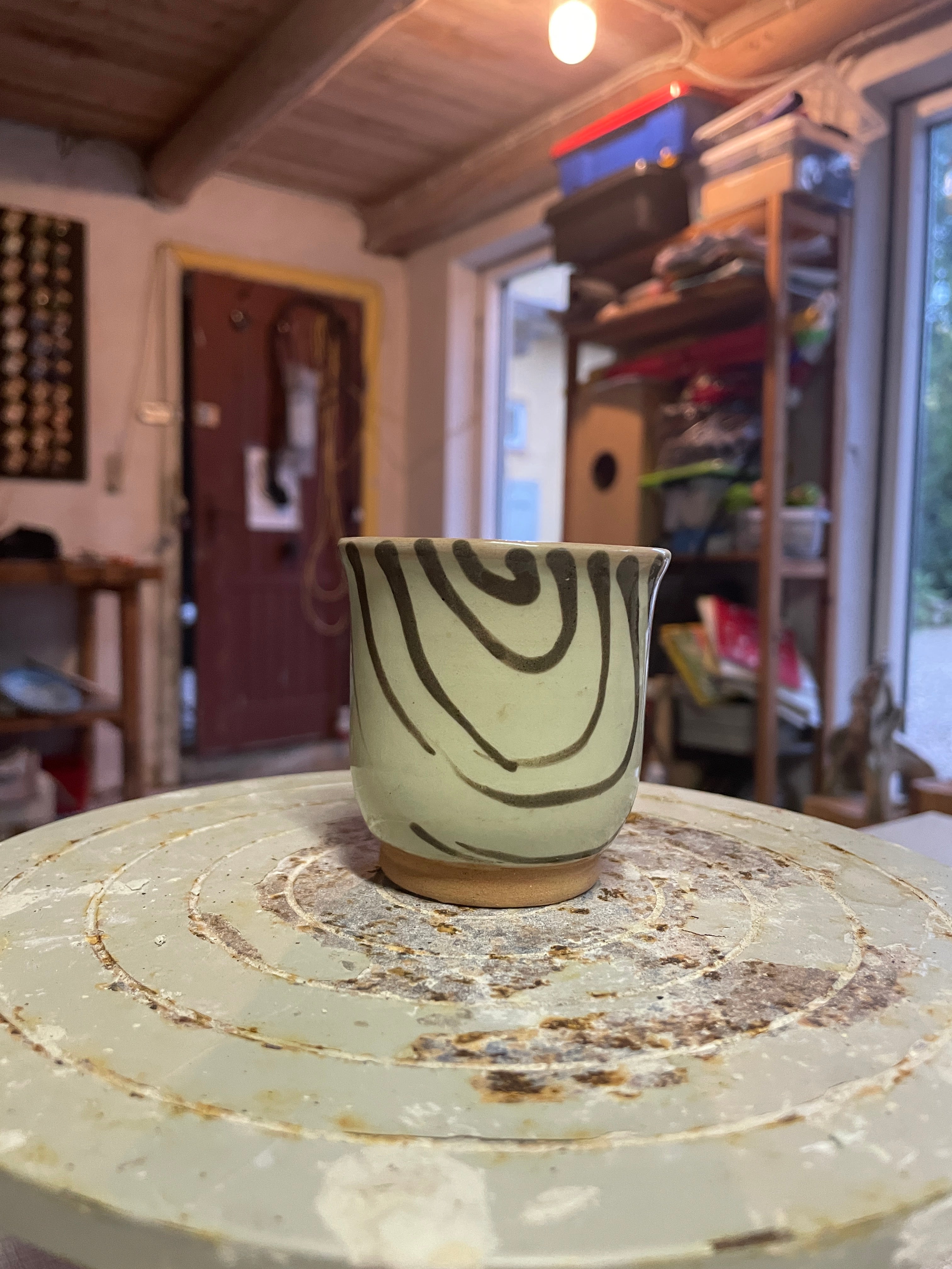 Brown Stripes Coffee/tea Cup