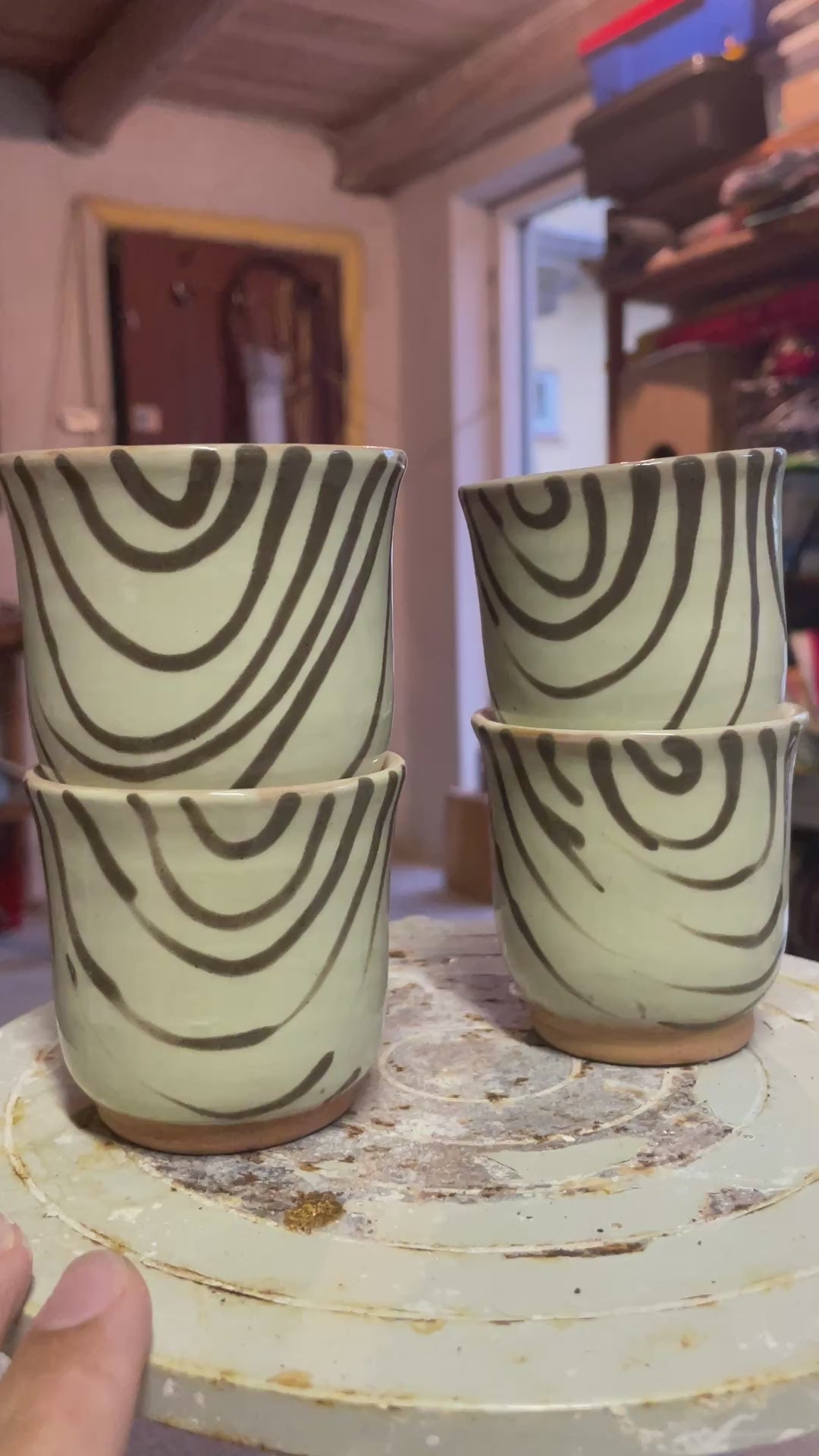 Brown Stripes Coffee/tea Cup