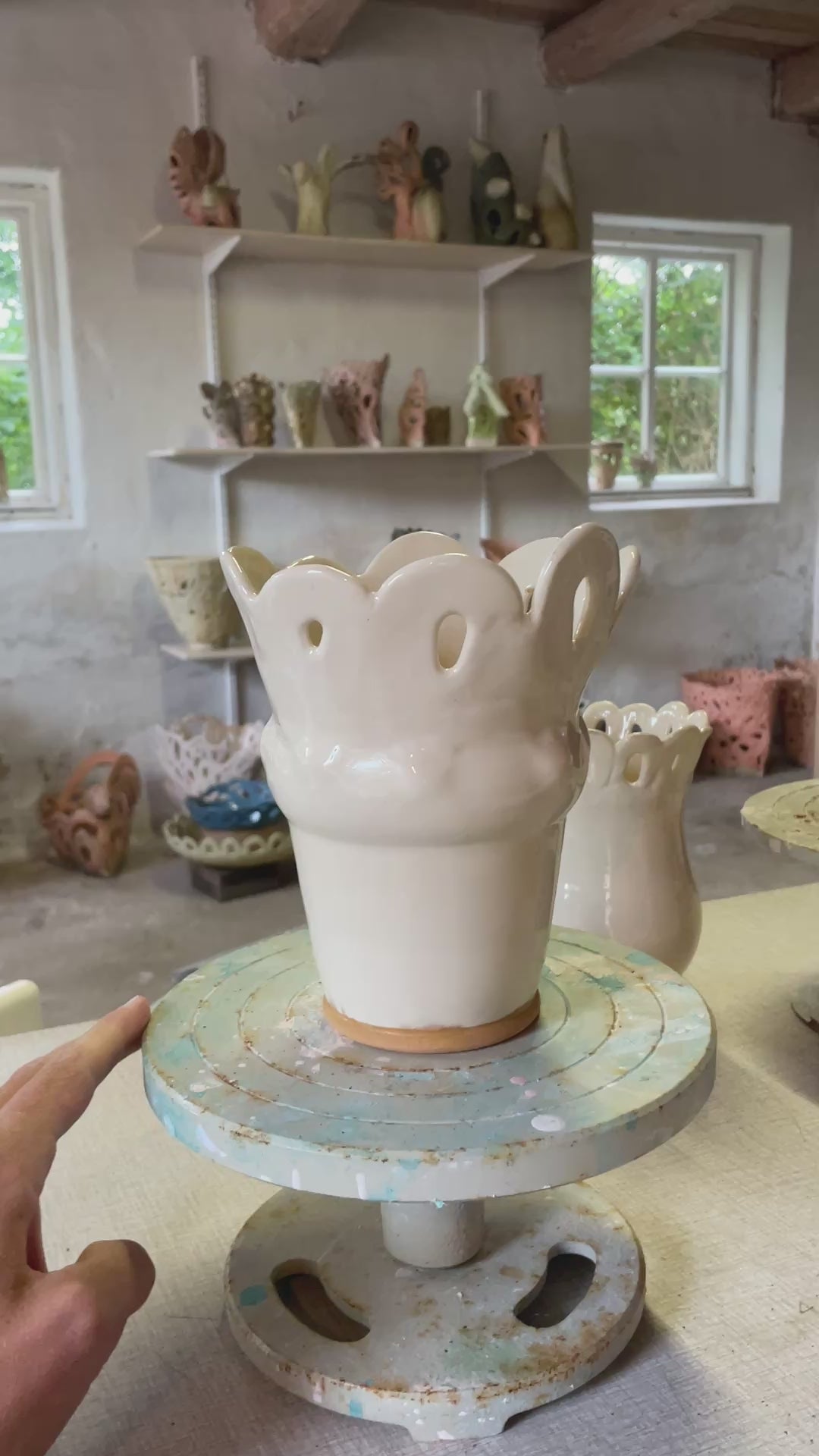 White Flower Vase medium #2